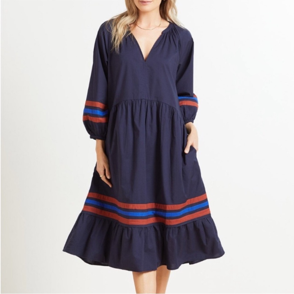 NWT Sundry varsity stripe midi dress size S